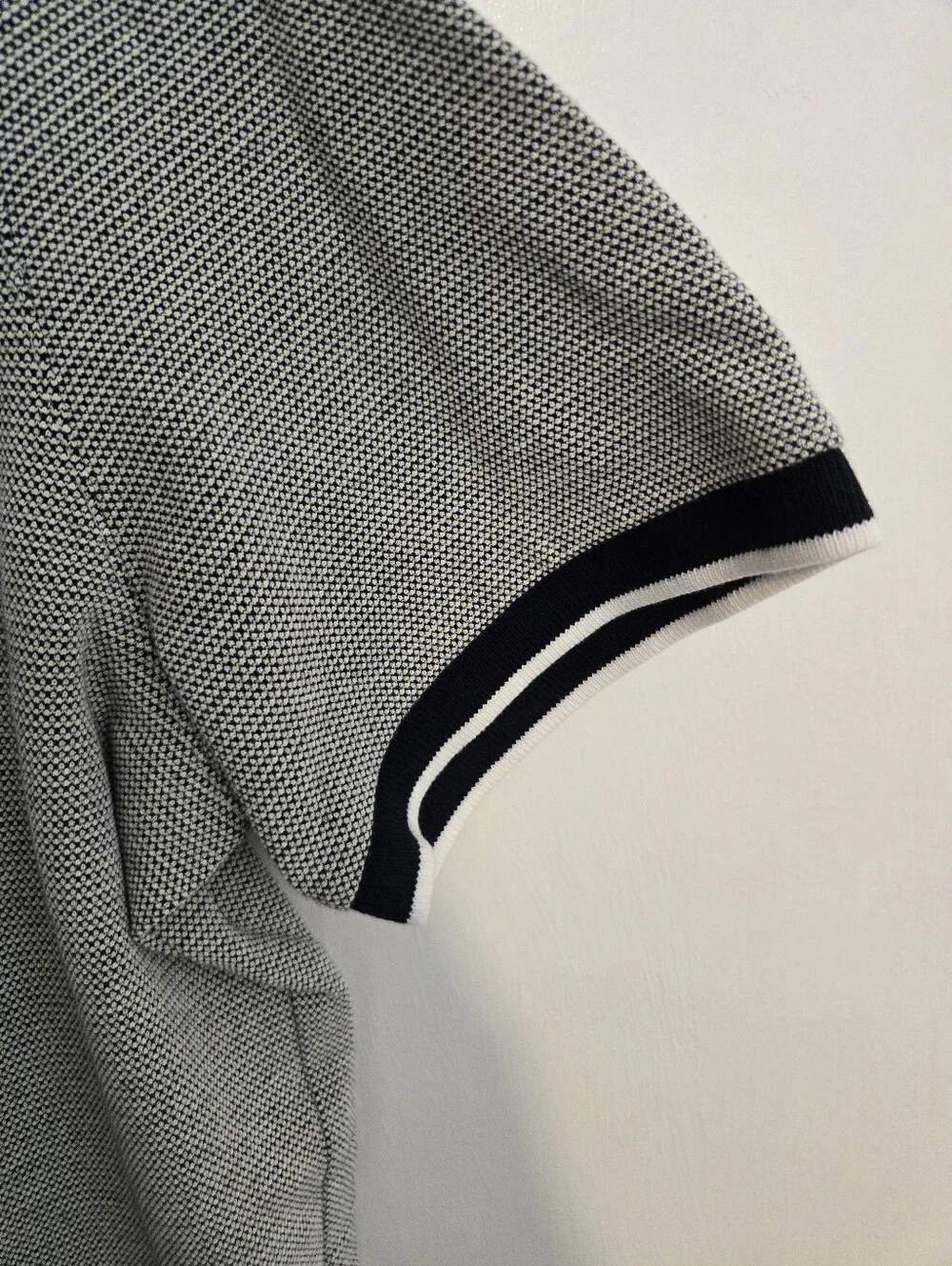 Banana Republic Gray Polo with Black Contrast Collar